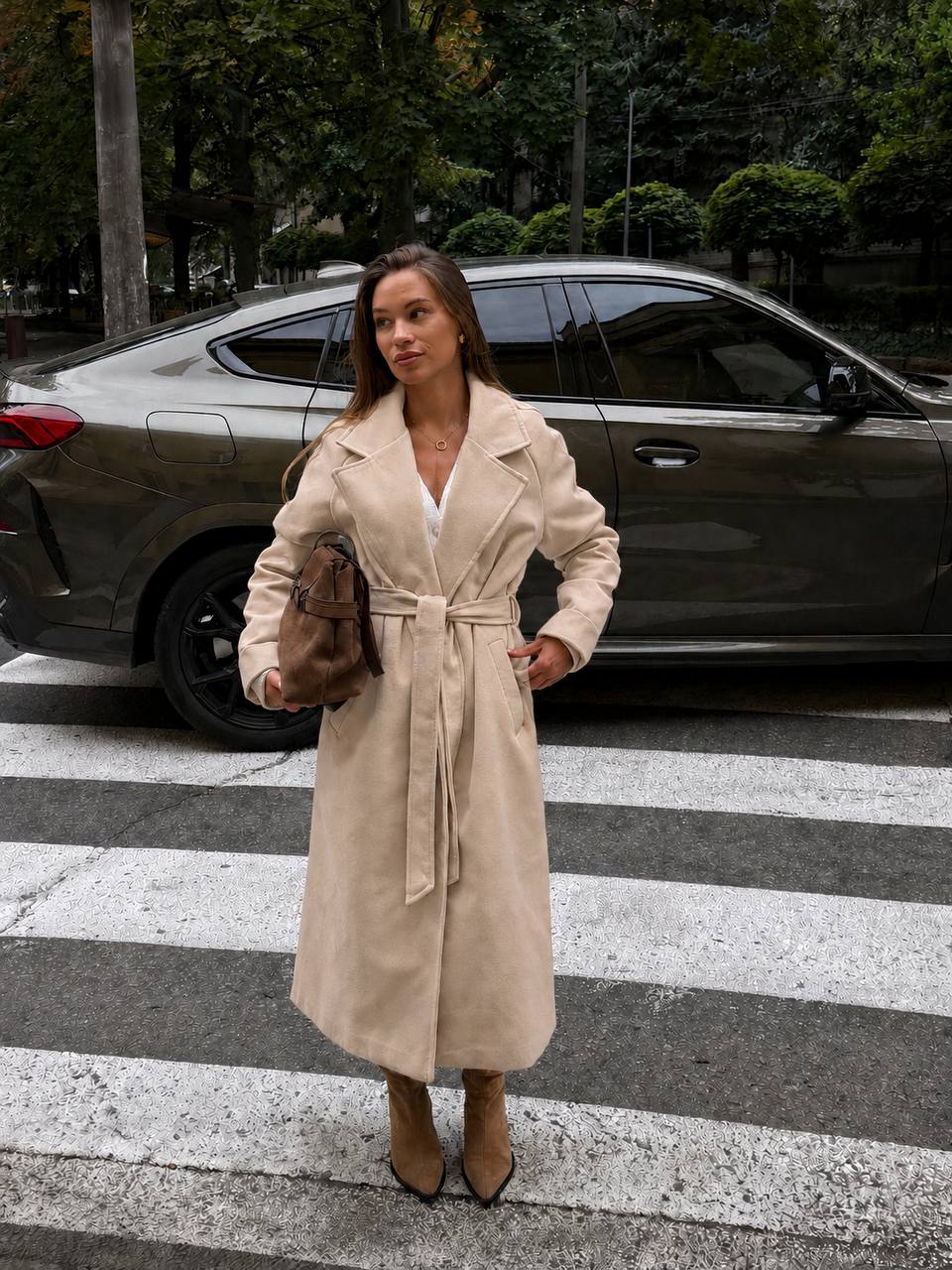 Кашемірове пальто на запах Верхній одяг — фото 4 by.dile