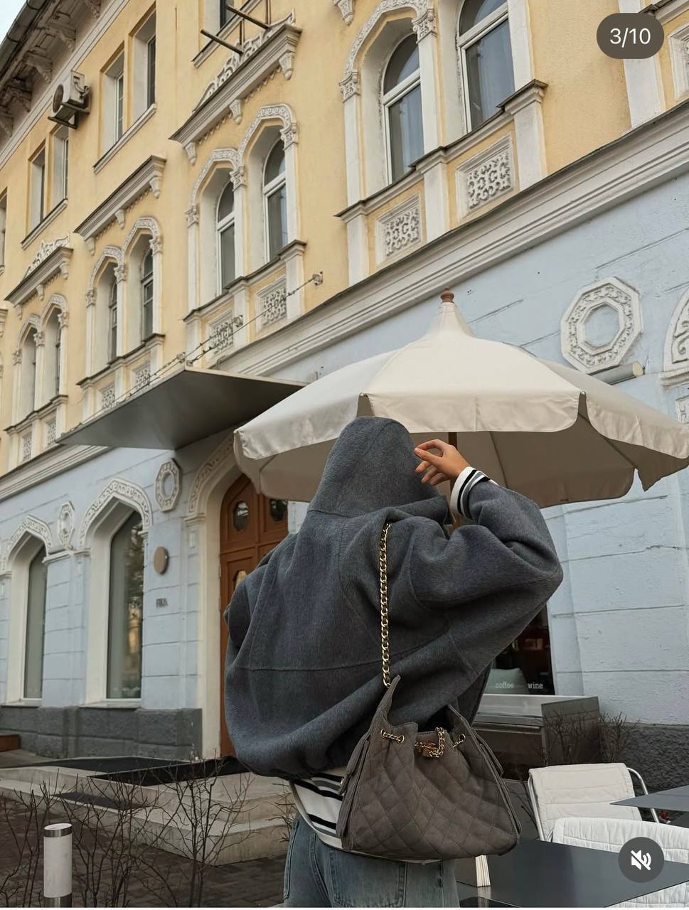 Кашемірове пальто-бомбер з капюшоном Верхній одяг — фото 7 by.dile